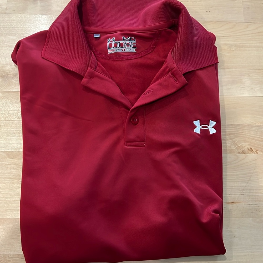 Red mens polo